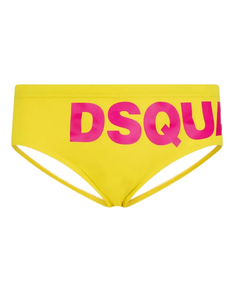 Dsquared2 Badehose mit Logo - Gelb Gelb