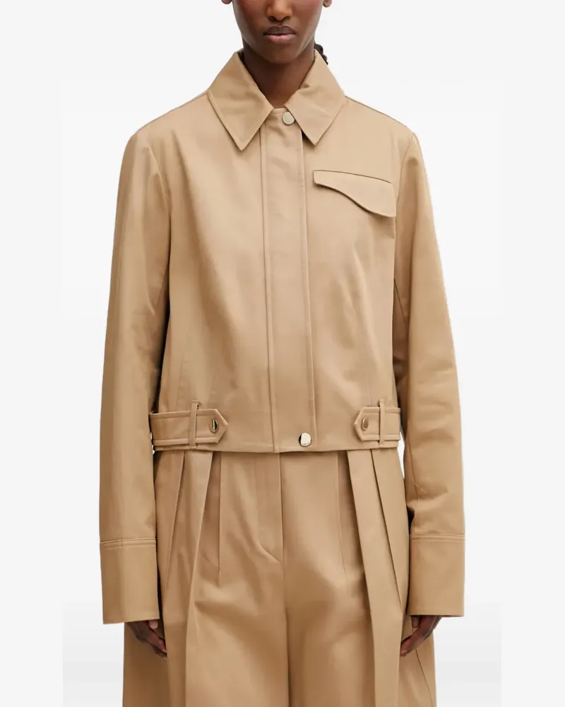 SPORTMAX belted flap-pocket jacket - Nude Nude