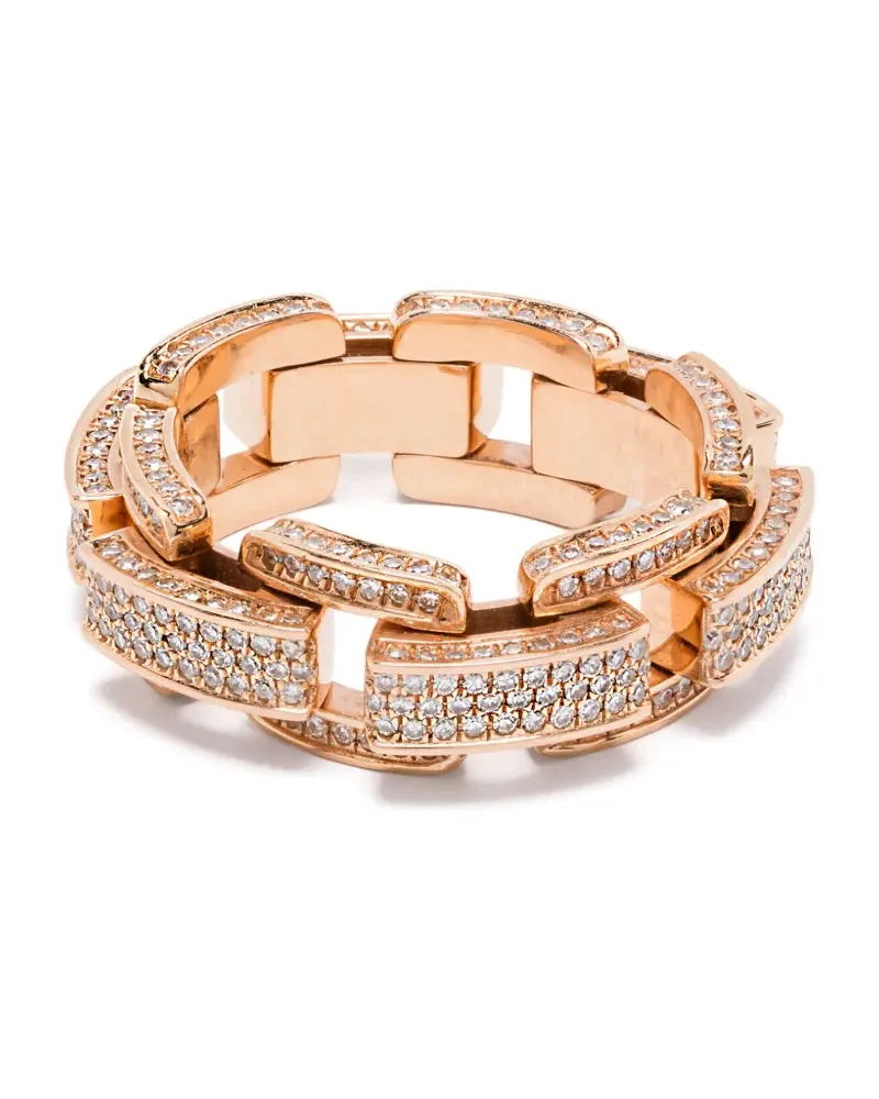 SHAY 18kt Rotgoldring mit Diamanten - Rosa Rosa