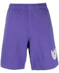 SPORTY & RICH Shorts mit Logo-Print Violett