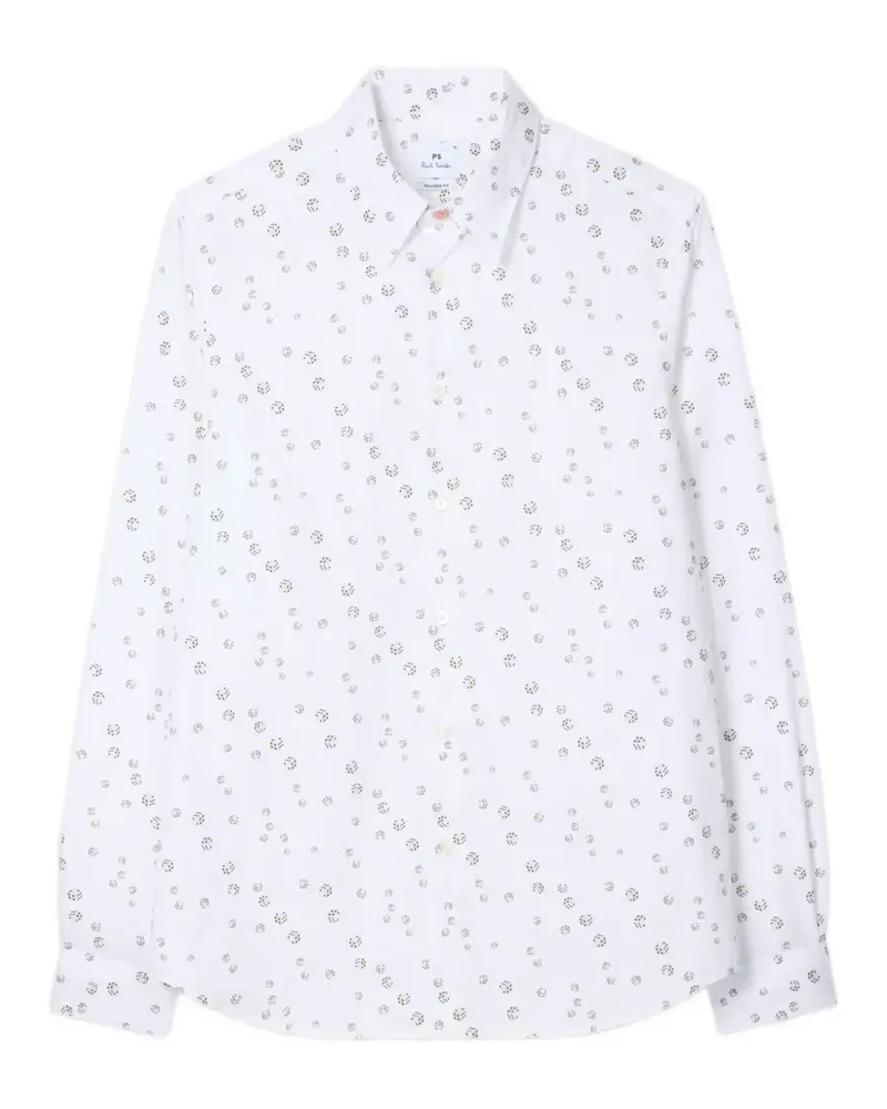 Paul Smith Hemd mit Print - Weiß Weiß