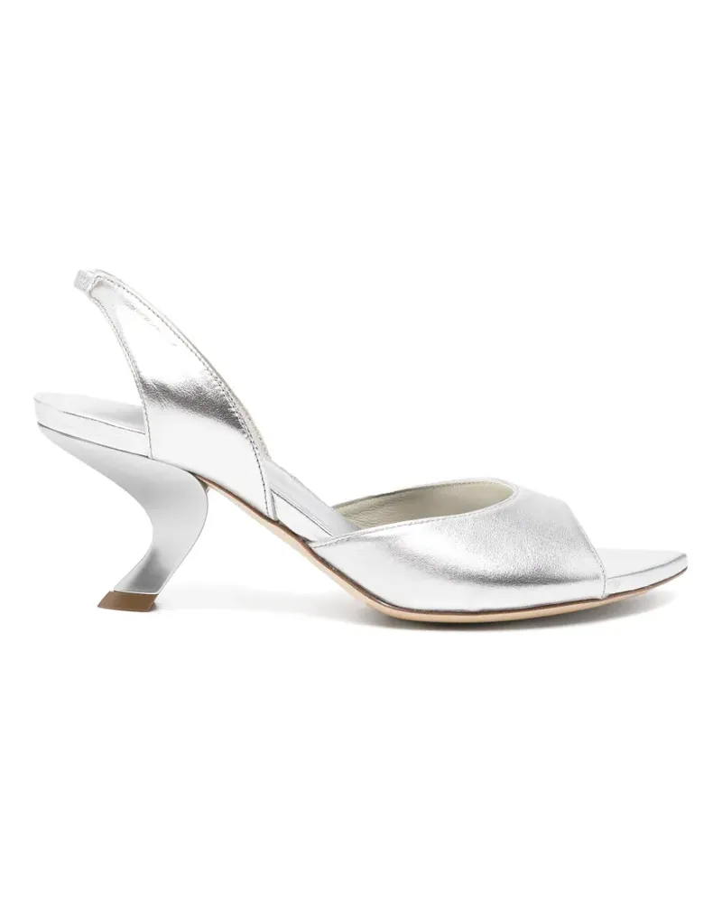 Vic Matié metallic-effect slingback sandals - Silber Silber