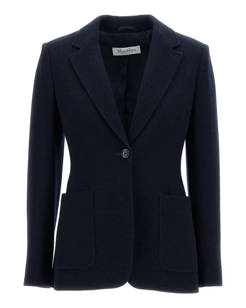 Max Mara Sakko mit aufgesetzten Taschen - Blau Blau