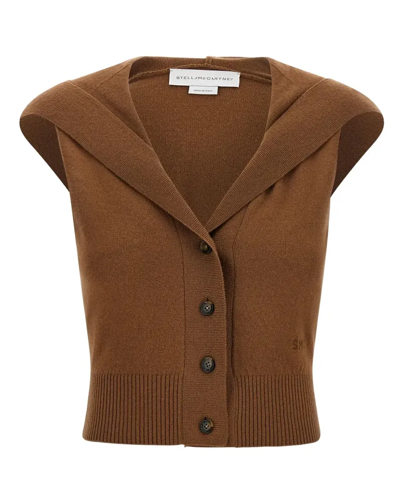 Stella McCartney Stricktop mit Kapuze - Braun Braun
