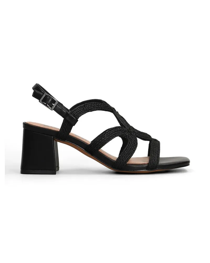 Bibi Lou Meli woven-strap block-heel sandals - Schwarz Schwarz
