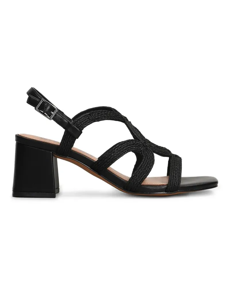 Bibi Lou Meli woven-strap block-heel sandals - Schwarz Schwarz