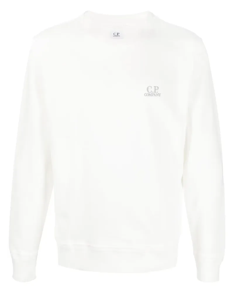 C.P. Company Sweatshirt mit Logo-Stickerei - Weiß Weiß
