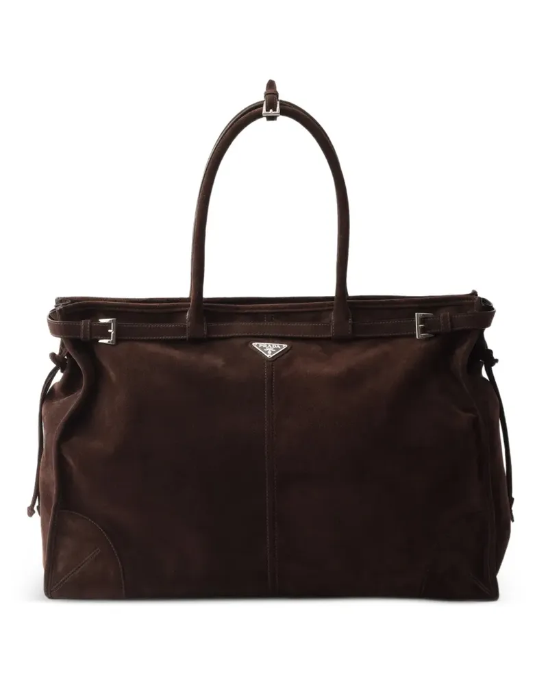 Prada Bonnie Tote Bag aus Wildleder - Braun Braun