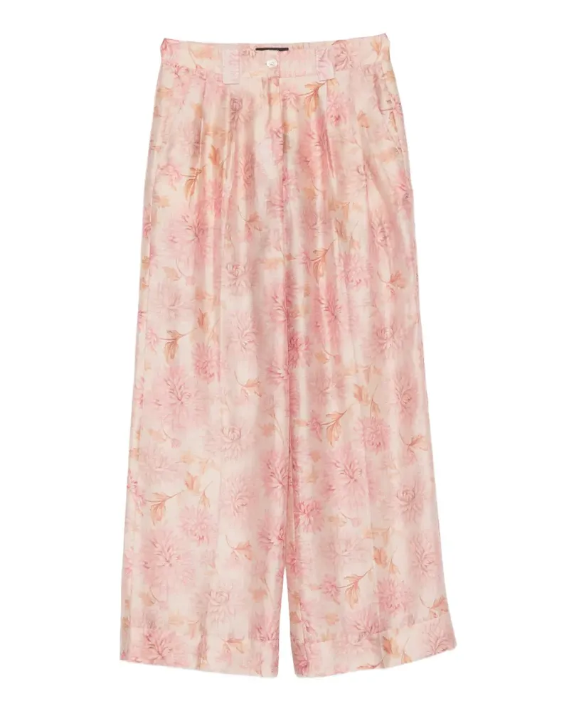 Seventy floral-print palazzo pants - Nude Nude