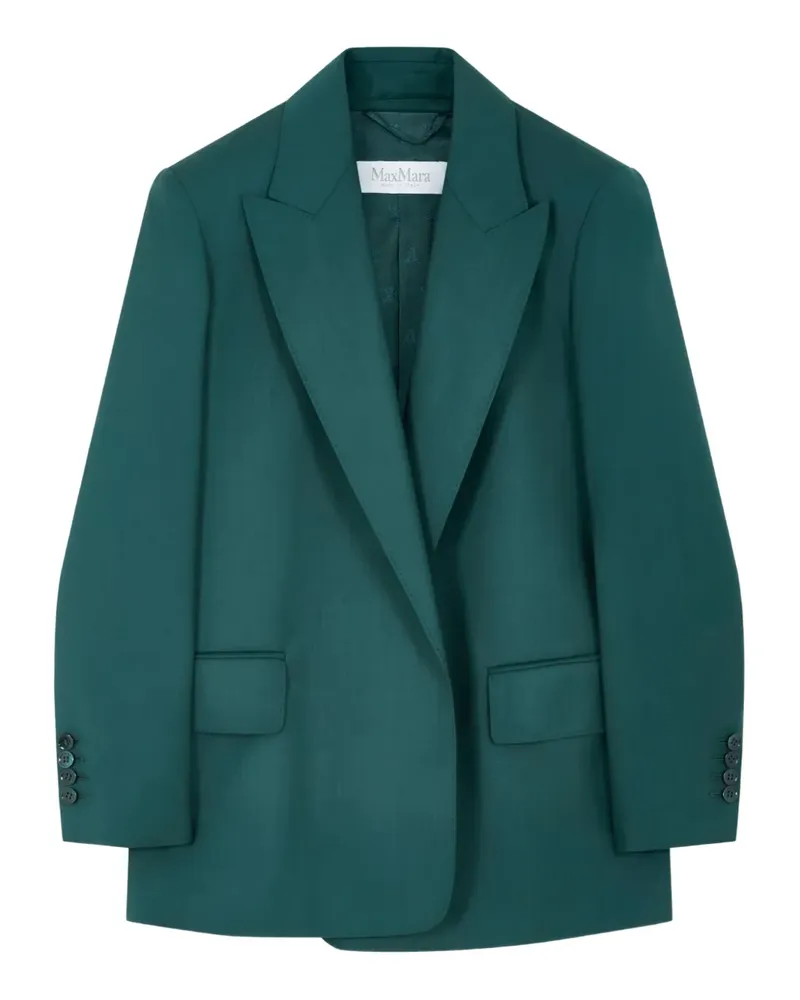 Max Mara belted-waist wool blazer - Grün Grün