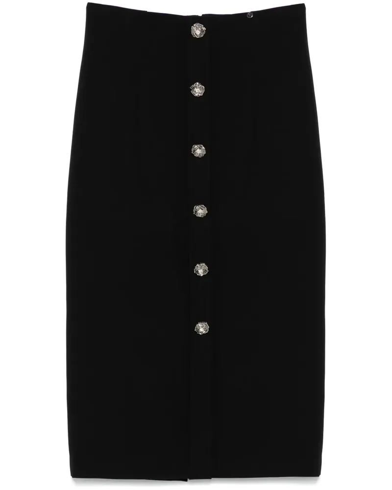 NISSA Midirock mit Knopfdetail - Schwarz Schwarz