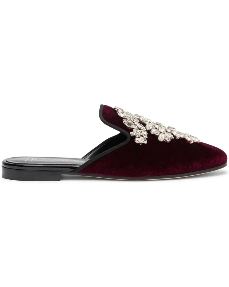 Giuseppe Zanotti Elsa Samt-Mules - Rot Rot