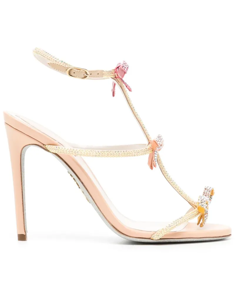 René Caovilla Caterina Sandalen 100mm - Nude Nude