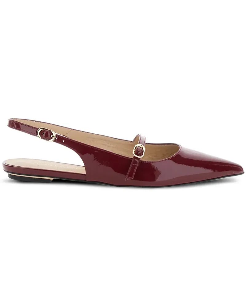 Stuart Weitzman Flache Emilia Slingback-Pumps aus Lackleder - Rot Rot