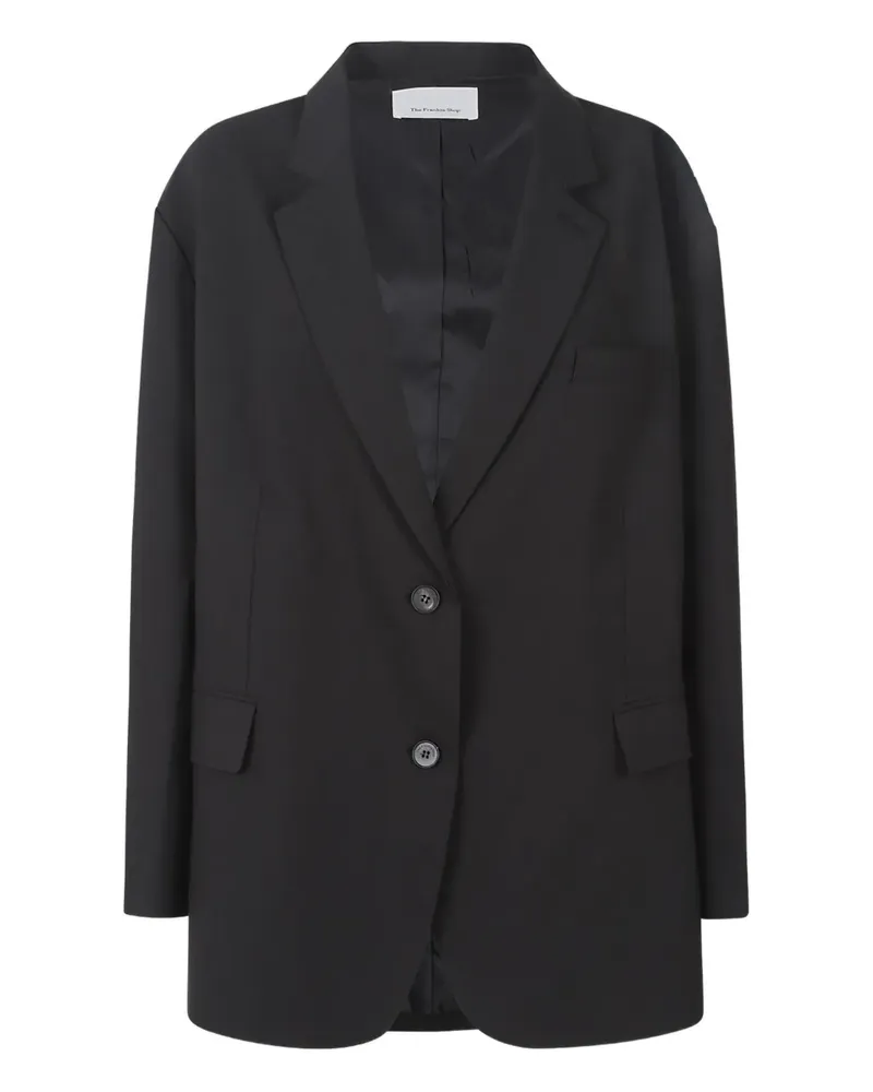 FRANKIE Shop Bea button fastening blazer - Schwarz Schwarz