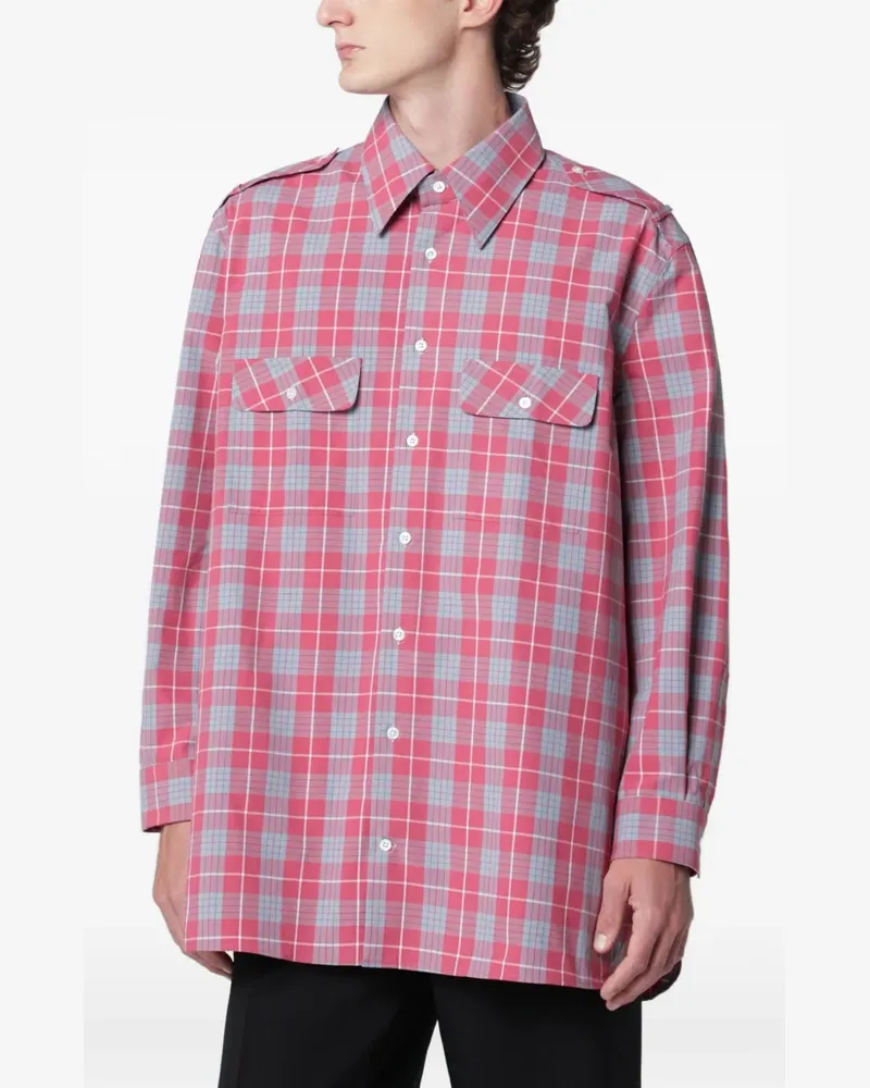 Namacheko Oversized-Hemd mit Schottenkaro - Rosa Rosa