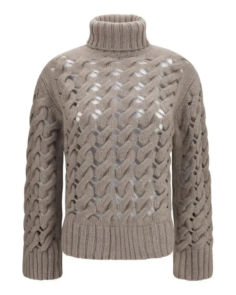 P.A.R.O.S.H. Aries Pullover mit Zopfmuster - Nude Nude