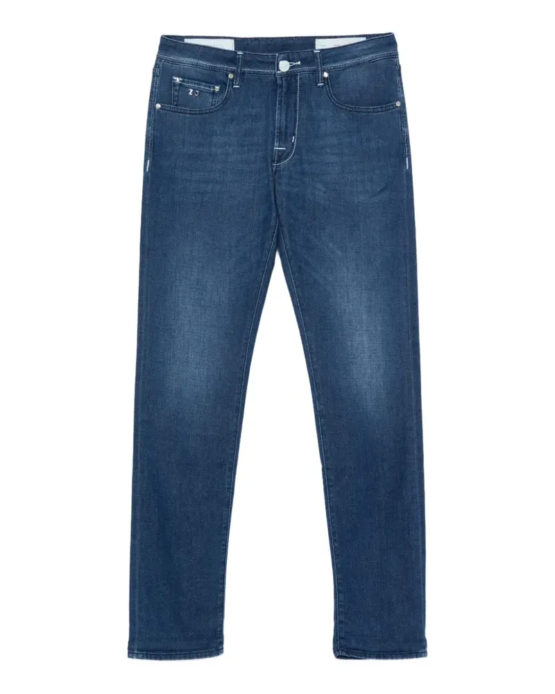 Tramarossa logo-patch slim jeans - Blau Blau