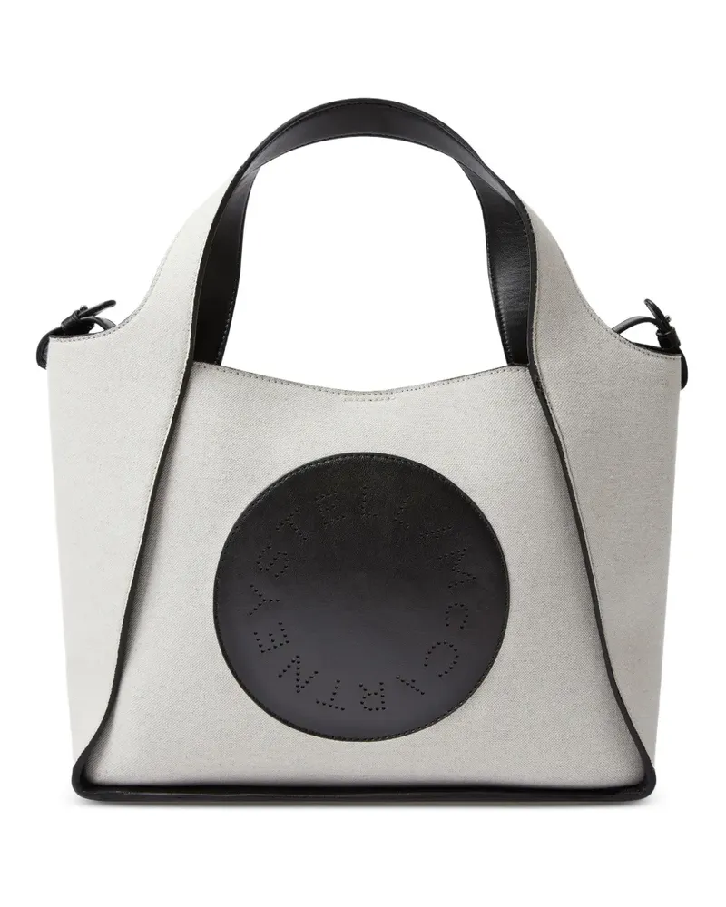 Stella McCartney Tote Bag aus Canvas mit Logo - Grau Grau