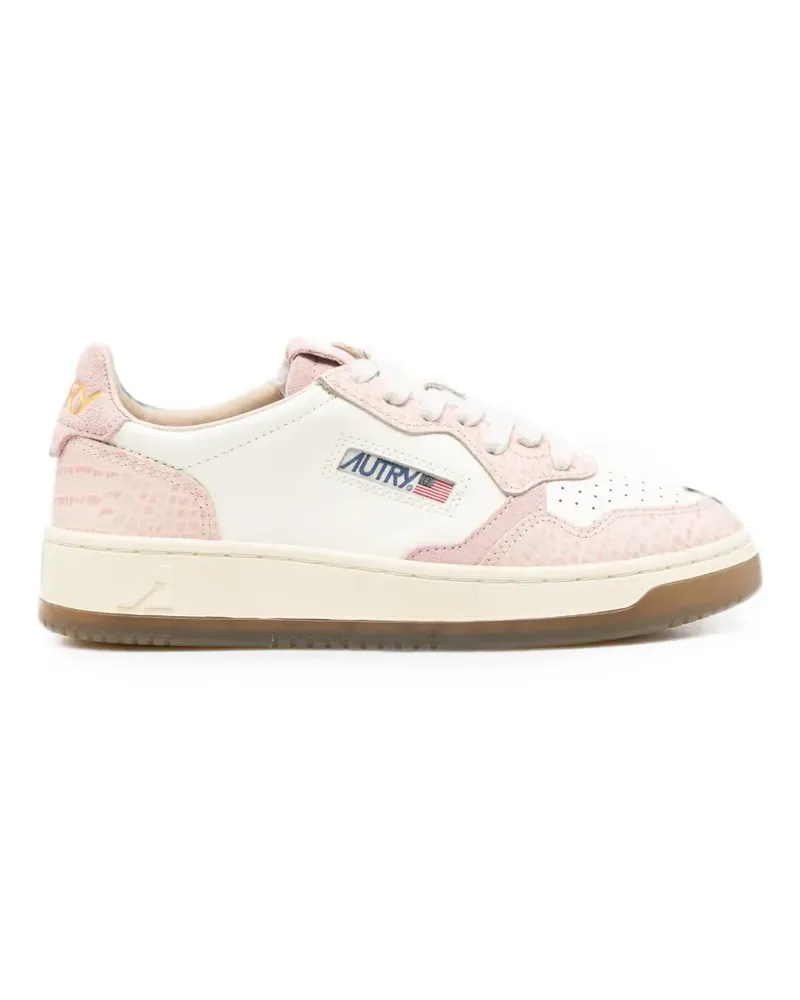 AUTRY Medalist croc-effect sneakers - Nude Nude