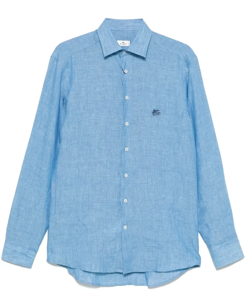 Etro Hemd mit Pegaso-Motiv - Blau Blau