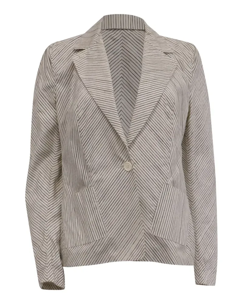 Piazza Sempione diagonal-striped blazer - Nude Nude