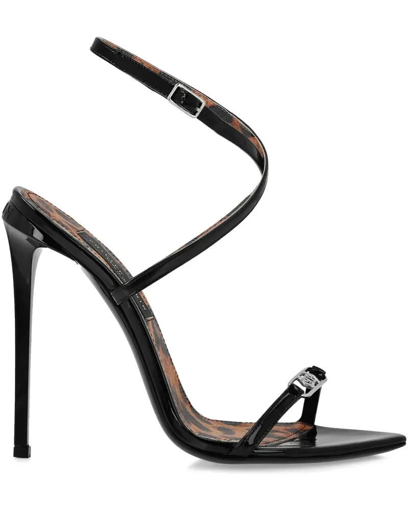 Philipp Plein Sandalen aus Leder - Schwarz Schwarz