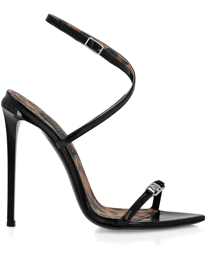 Philipp Plein Sandalen aus Leder - Schwarz Schwarz