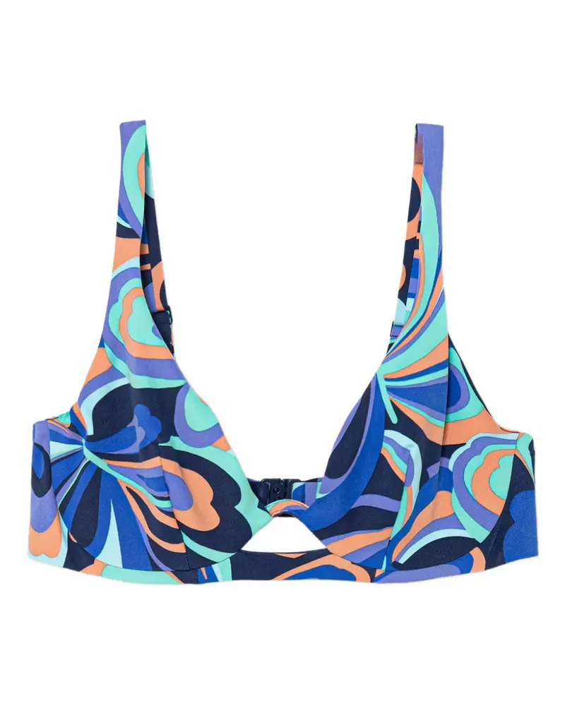 Chantelle Bikinioberteil mit abstraktem Print - Blau Blau