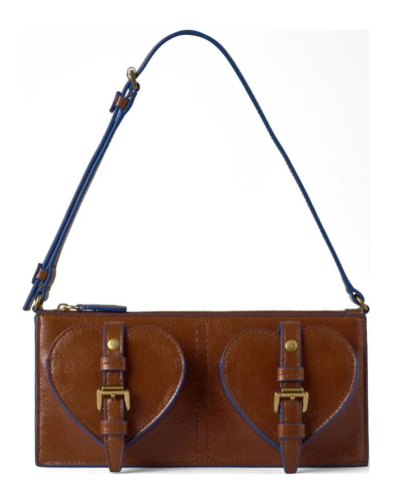 Mulberry mini Roxanne heart-detail buckled shoulder bag - Braun Braun