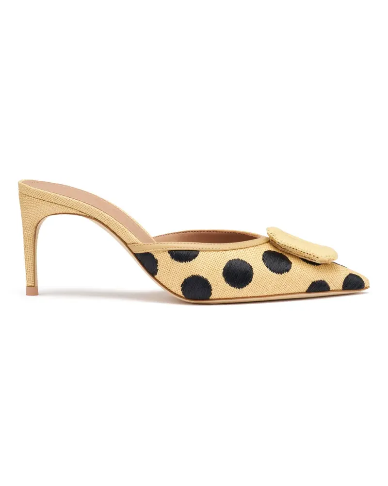 Malone Souliers Mona Mules mit Polka Dots - Nude Nude