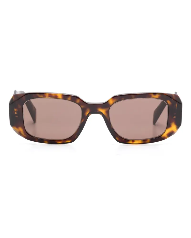 Prada Sonnenbrille mit eckigem Gestell - Braun Braun