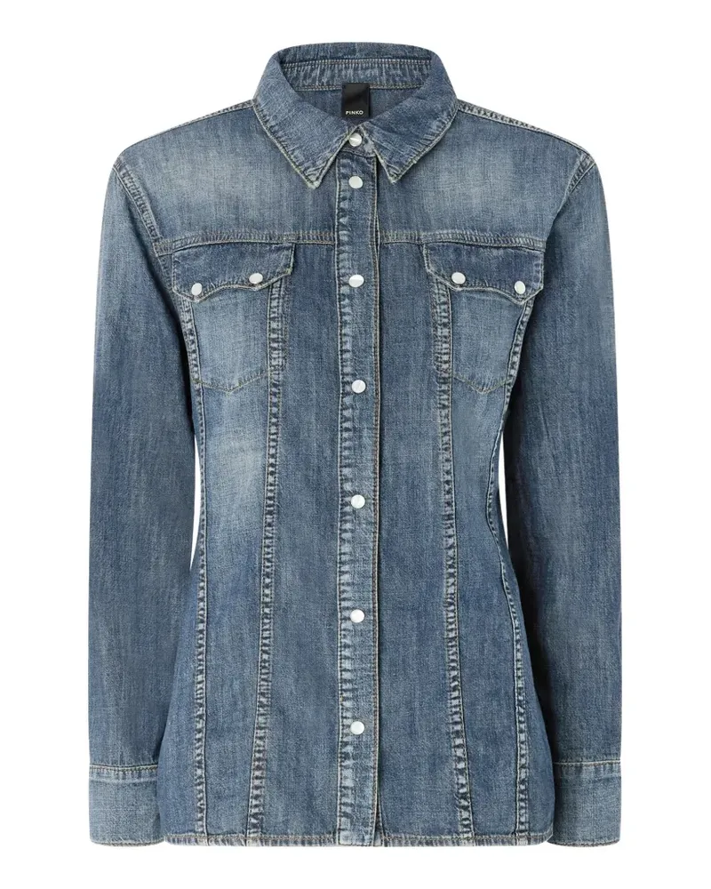 Pinko Ausgeblichenes Hemd - Blau Blau