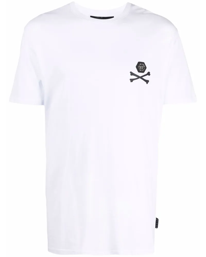 Philipp Plein T-Shirt mit Skelett-Print - Weiß Weiß