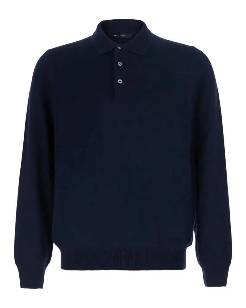 Tagliatore Pullover mit Knopfverschluss - Blau Blau