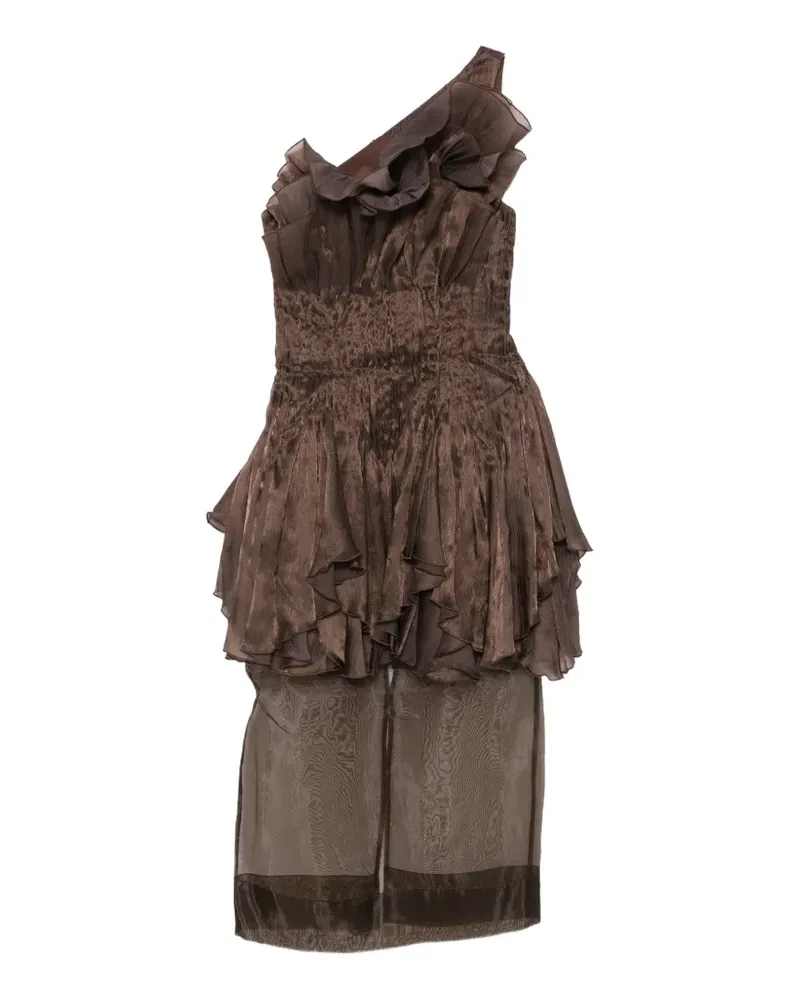 Aje. Amaryllis Midikleid - Braun Braun