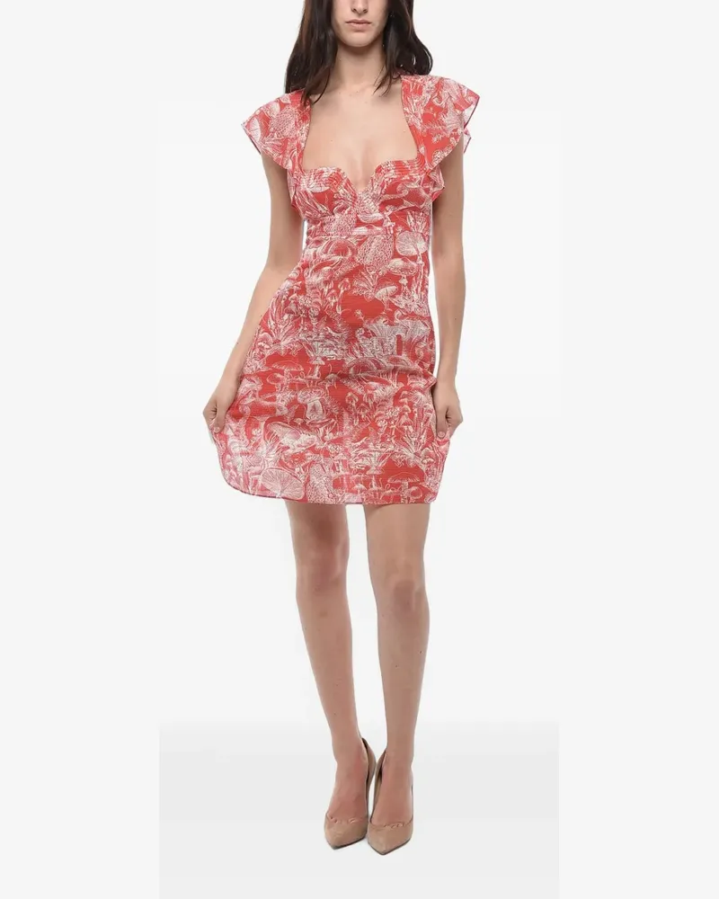Stella McCartney printed organza mini dress - Rot Rot