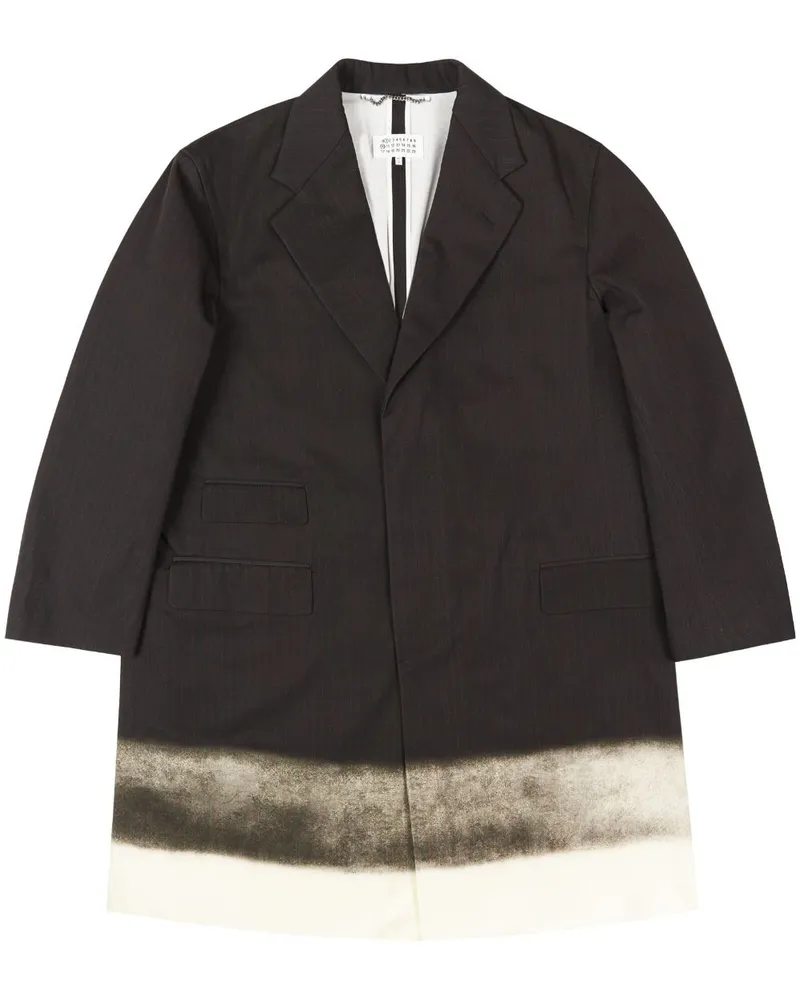 Maison Margiela Mantel mit Trompe-l'oeil-Print - Schwarz Schwarz