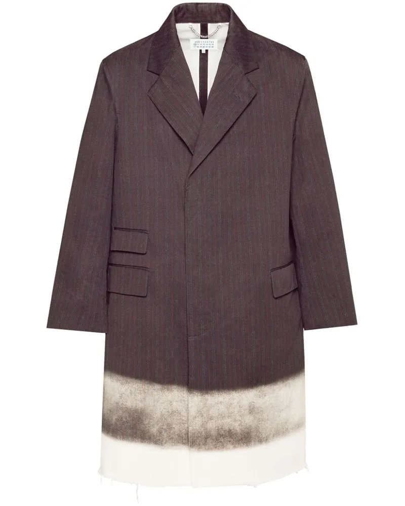 Maison Margiela Mantel mit Trompe-l'oeil-Print - Schwarz Schwarz
