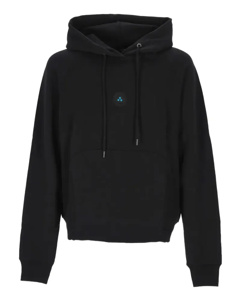 Peuterey logo-patch raglan-sleeve hoodie - Schwarz Schwarz