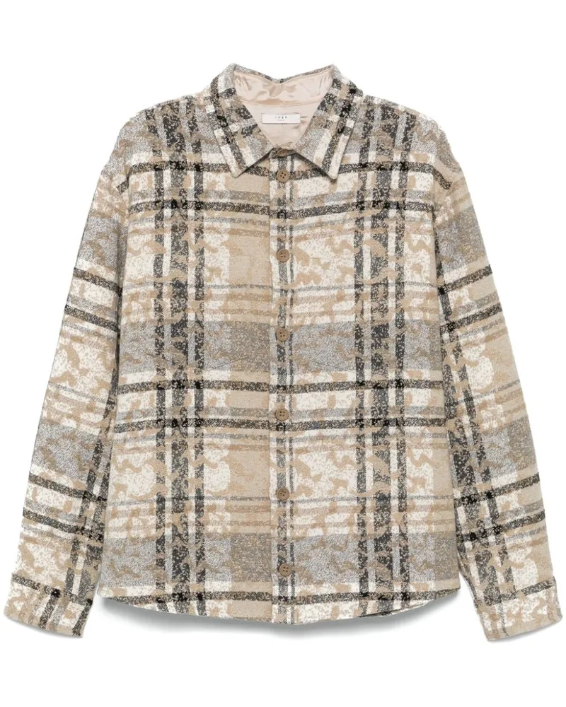 1989 STUDIO Hemdjacke aus Karo-Jacquard - Braun Braun
