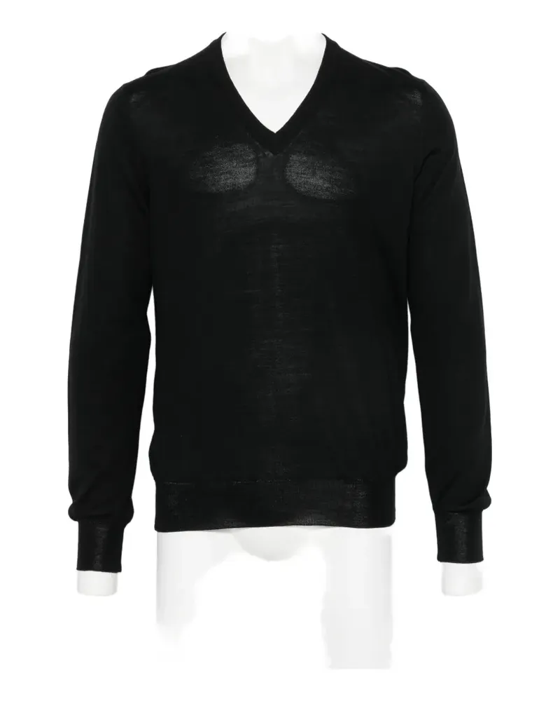 Tagliatore V-neck sweater - Schwarz Schwarz