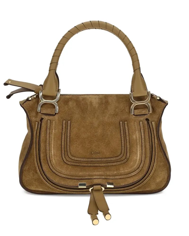Chloé Kleine Marcie Umhängetasche aus Wildleder - Braun Braun