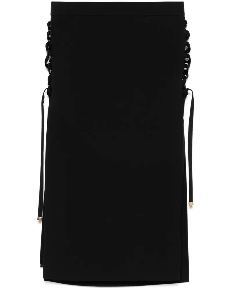 Elisabetta Franchi Rock mit Schnürung - Schwarz Schwarz