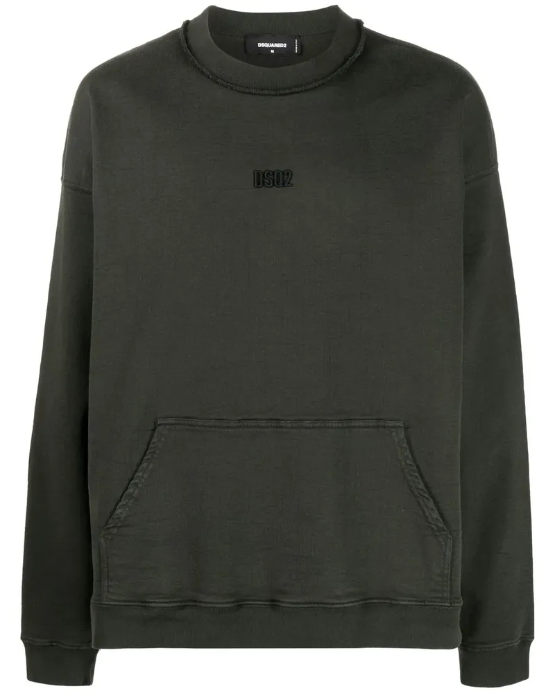 Dsquared2 Sweatshirt mit Logo-Applikation - Grün Grün