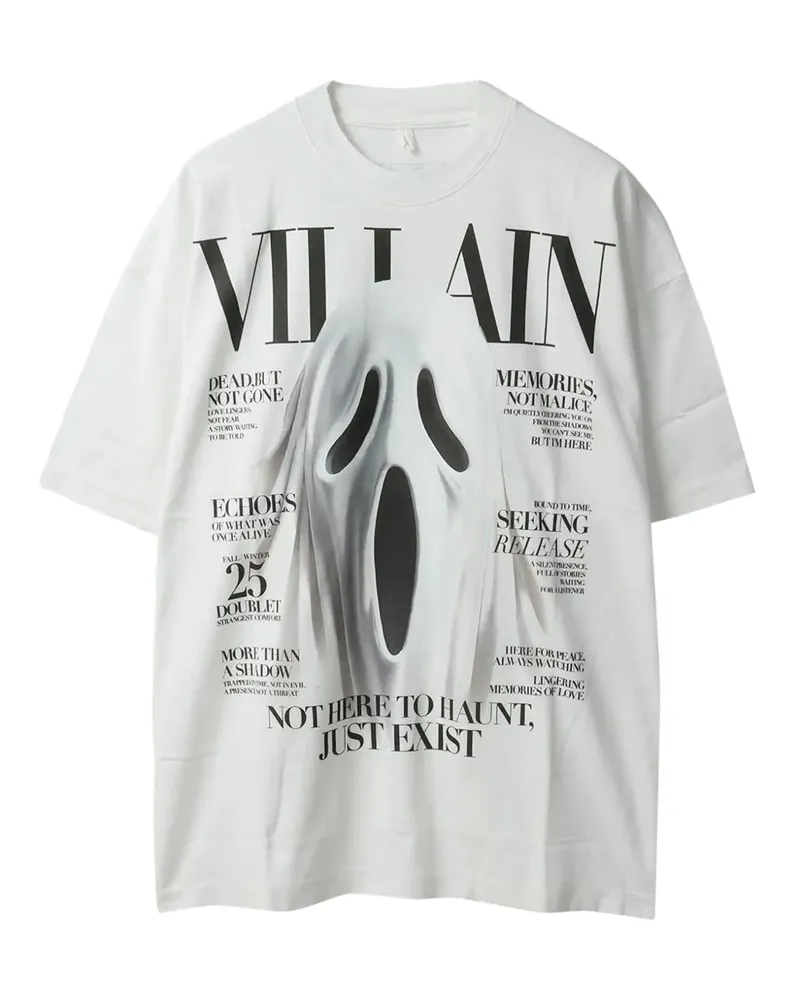 Doublet Villain Cover T-Shirt mit Print - Weiß Weiß