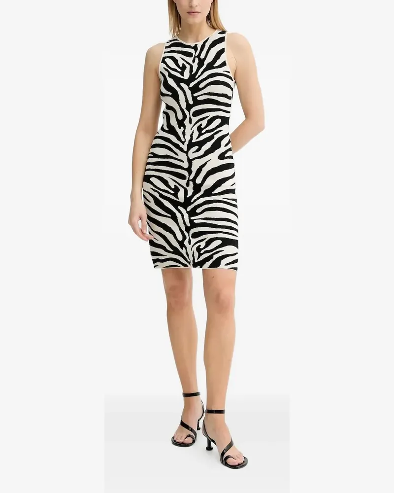Gestuz Ärmelloses Maxikleid mit Zebra-Print - Schwarz Schwarz