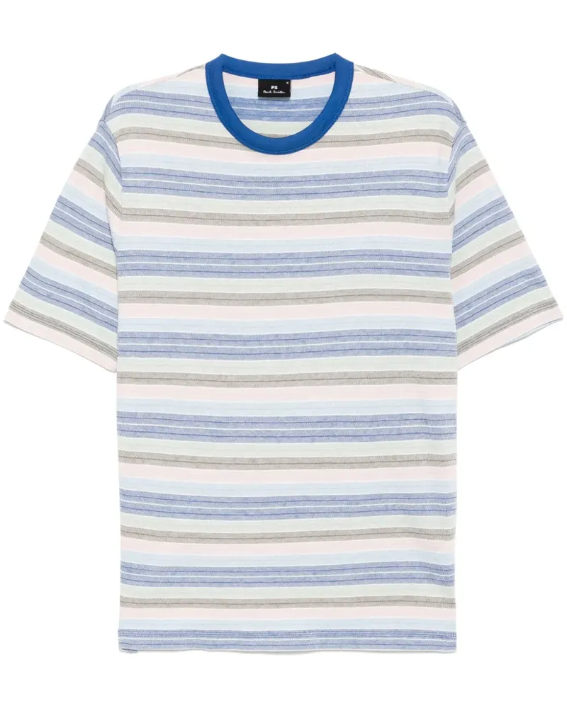 Paul Smith Gestreiftes T-Shirt - Blau Blau
