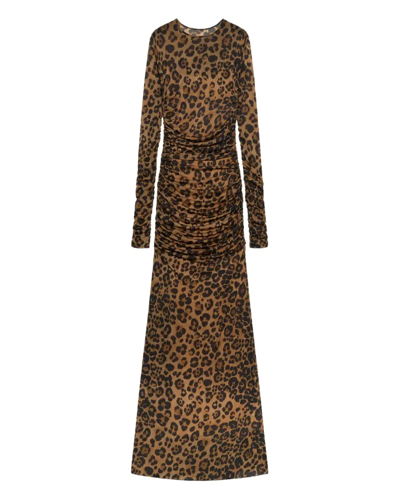 Blumarine Kleid mit Leoparden-Print - Braun Braun