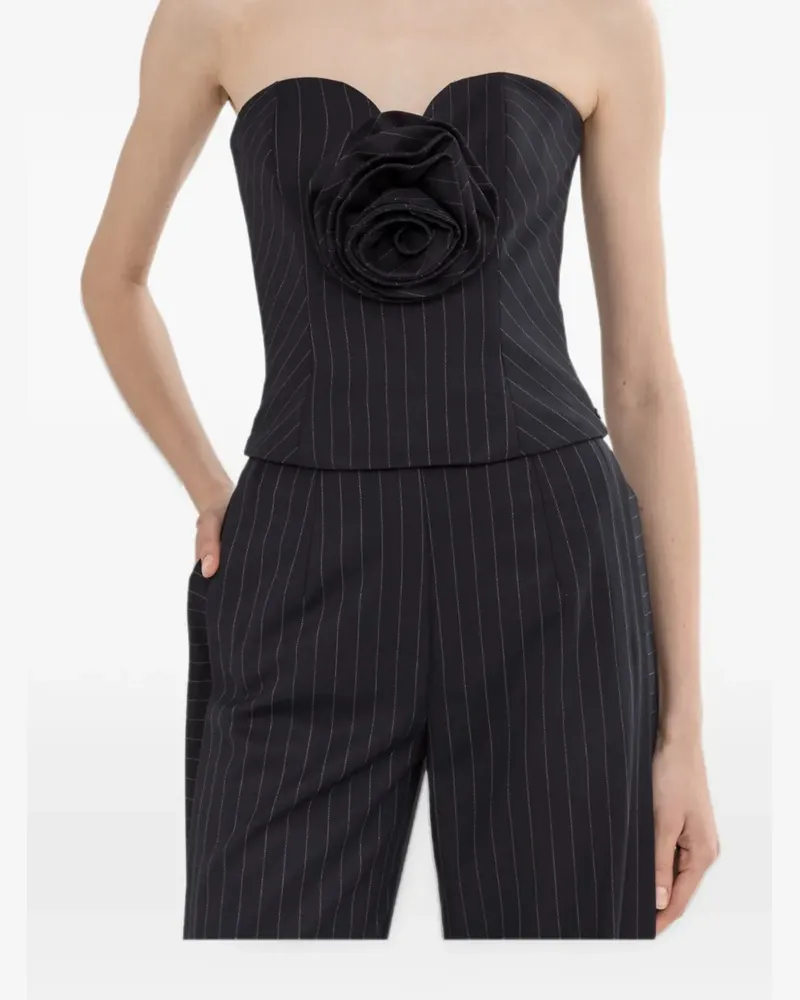 NISSA High-Waist-Hose mit Nadelstreifen - Blau Blau